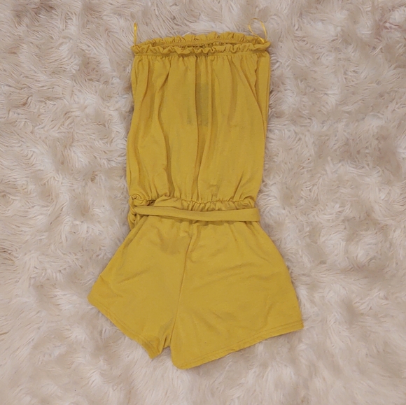 Fashion Nova Mustard Never Basic Tube Romper - Picture 4 of 7